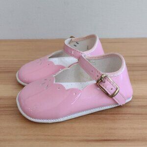 Vintage Patent Pink Girls Mary Jane Shoes Soft Bottoms Buckle USA